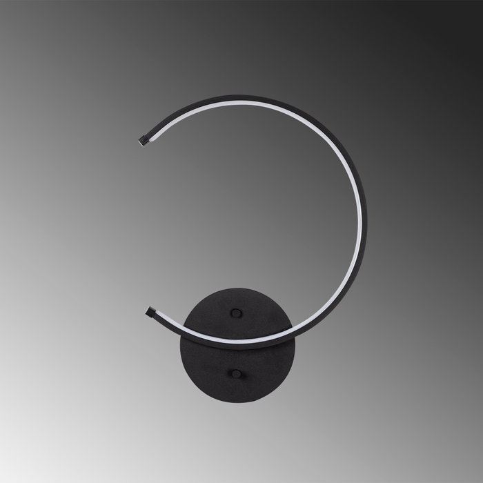 Opviq Moon - 13328 Lámpara de pared negra con LED integral Opviq Moon - 13328 Lámpara de pared negra con LED integral